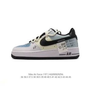 Nike Air Force 1 Low '07 Deconstruction Strap Double Laces Air Cushion Sole Sneaker
