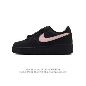 Nike Air Force 1 07 Low White Leather Sneakers with Air Cushion