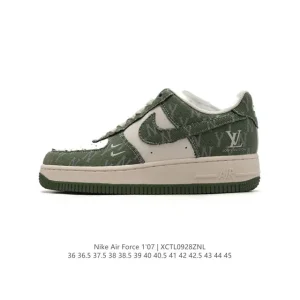 Nike Air Force 1 Low 2024 White Leather Sneakers with Air Cushion
