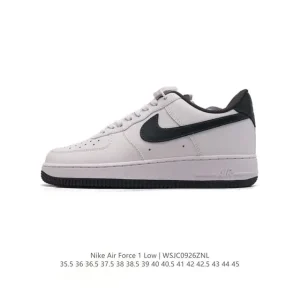 Nike Air Force 1 '07 Low White Leather Sneakers with Air Cushion