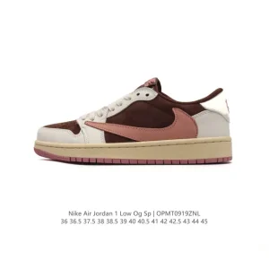Jordan Air 1 Low Retro Leather Basketball Shoes with Air Cushion