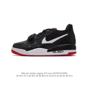 Jordan Legacy 312 Low Men's Basketball Shoes Black White Red