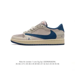 Jordan Air 1 Low OG SP Military Blue Reverse Swoosh Retro Basketball Shoe
