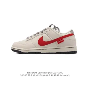 Nike Dunk Low Retro Vintage Basketball Sneaker with Leather Upper