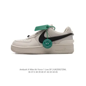 Nike Air Force 1 Low Ambush Collaboration White Leather Sneakers