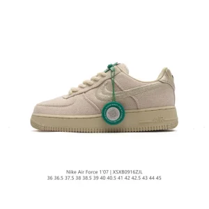 Nike Air Force 1 Low 07 White Leather Casual Sneakers for Men and Women