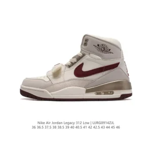 Jordan Legacy 312 Low Men's Basketball Shoes with Air Cushion and Leather Upper