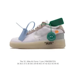 Nike Off-White Air Force 1 OW Collaboration Sneaker with Thick Sole