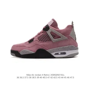 Jordan Air 4 Retro OG Men's Basketball Shoes Black Leather