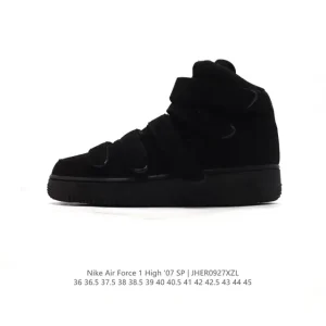 Nike Air Force 1 High DM7926 Leather Strap Vintage White Sneakers