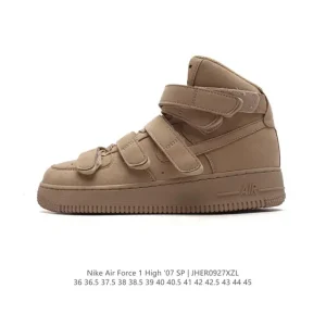 Nike Air Force 1 High DM7926 White Leather Strap Retro Basketball Shoes