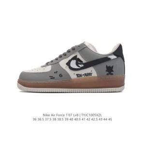 Nike Air Force 1 Low White Leather Sneakers with Air Cushion