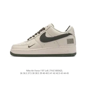 Nike Air Force 1 Low 07 White Leather Sneakers with Air Cushion Sole