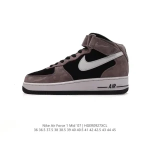 Nike Air Force 1 By You Mid Custom Leather Sneaker with Air Sole