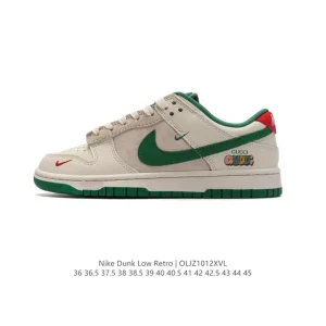 Nike Dunk Low Retro Gucci Collaboration Vintage Basketball Sneakers