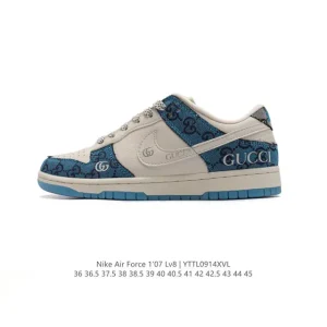 Nike Air Force 1 Low 07 White Leather Sneakers with Air Cushioning
