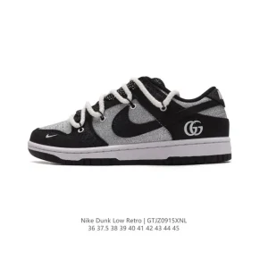 Nike Dunk Low Retro Gucci Collab Deconstructed Band Sneakers