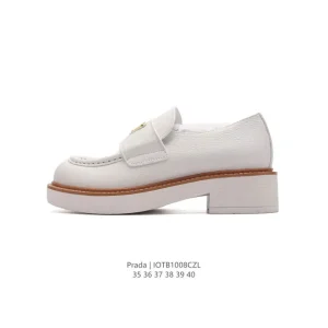 Prada Chunky Boots Leather Platform Women's Vintage Style Footwear