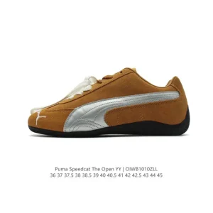 PUMA Speedcat Open Yy Collaboration Sneaker Pink Brown Suede Mesh