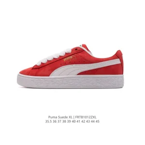 PUMA Suede XL Low Top Retro Sneakers White Thick Sole Casual Shoes