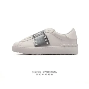 Valentino Open Skate Leather Sneakers for Men and Women