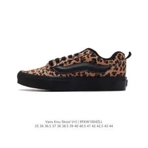 Vans Knu Skool Vr3 Lx Leopard Print Canvas Skate Shoes