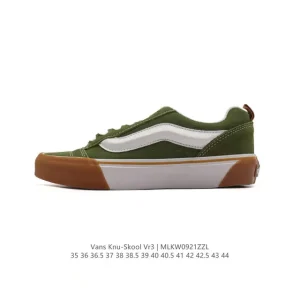 Vans Knu Skool Vr3 Lx Bread Shoe Black White Suede OG Bulky Skateboard