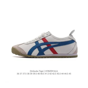ASICS Onitsuka Tiger Mexico 66 Classic Leather Retro Sneakers for Men and Women