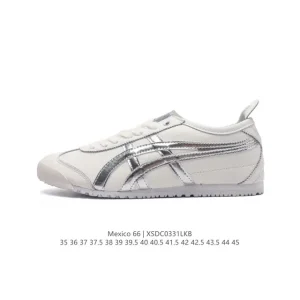 ASICS Onitsuka Tiger Mexico 66 Classic Leather Sneakers for Men and Women