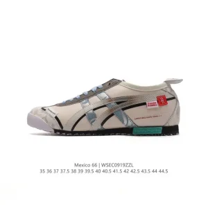 ASICS Onitsuka Tiger Mexico 66 Slip On Retro Comfort Leather Shoes