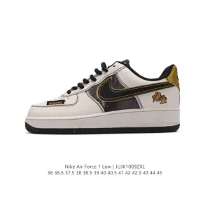 Nike Air Force 1 Low Black Myth Wukong Custom Sneakers with Cloud Dragon Pattern
