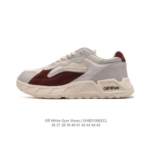 Off-White Industrial Sneaker with Double Laces and Exposed Stitching