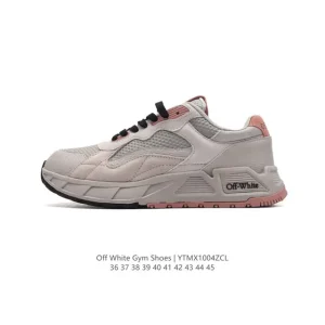Off-White Industrial Sneaker with Double Laces and Exposed Stitching