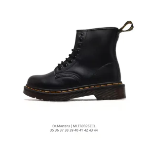Dr Martens Unisex Classic Leather Platform Boots with Thick Sole