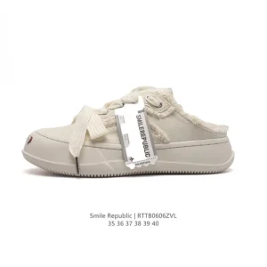 Smilerepublic Chunky Sole Canvas Shoes with Smiling Design