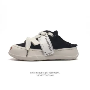 Smilerepublic Chunky Sole Canvas Shoes with Smiling Design