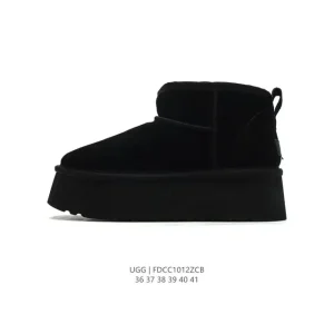 UGG Thick Sole Snow Boots Women's Winter Warm Fur Lined Platform Shoes