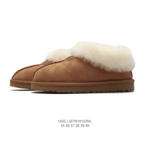 UGG Women's Classic Winter Wool Slippers with Waterproof Leather