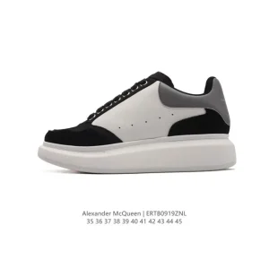 Alexander McQueen Flash Runner Smooth Leather Platform Sneakers White