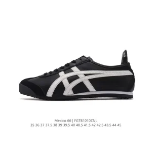 ASICS Onitsuka Tiger Mexico 66 Classic Leather Sneakers for Men and Women