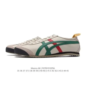 ASICS Onitsuka Tiger Mexico 66 Classic Leather Sneakers for Men and Women