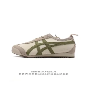 ASICS Onitsuka Tiger Mexico 66 Classic Leather Vintage Sneakers