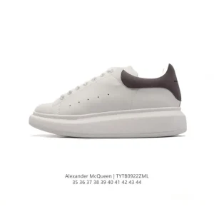 Alexander McQueen Tread Slick Smooth Leather Thick Sole Sneakers