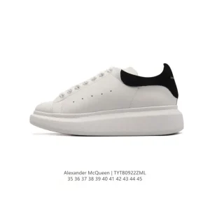 Alexander McQueen Oversized Sneaker Smooth Leather Thick Sole Glow Tail White