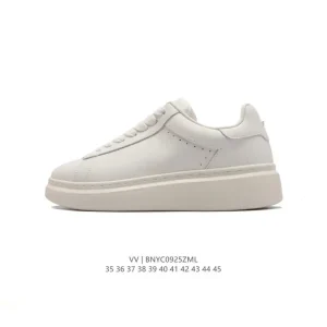 Alexander McQueen Oversized Sneaker White Leather Platform Shoes for Men and Women