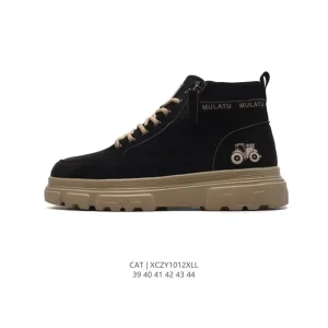 Cat Footwear Men's Casual Retro Mid-Calf Martin Boots Lightweight Comfortable Shoes