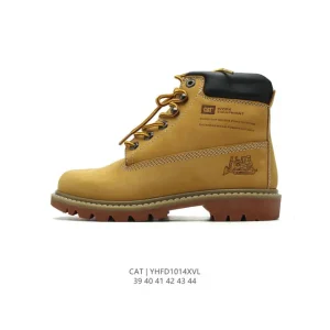 Cat Footwear Men's Retro Work Style Mid-Calf Martin Boots Casual Shoes