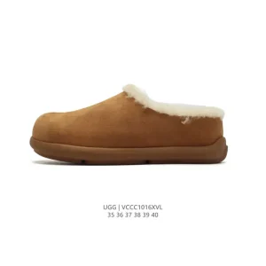UGG Women's Classic Winter Wool Slippers with Waterproof Leather