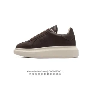 Alexander McQueen Flash Runner Smooth Leather Thick Sole Glow Sneaker
