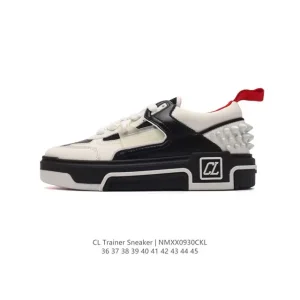 Christian Louboutin Astroloubi Men's and Women's Luxury Leather Platform Sneakers